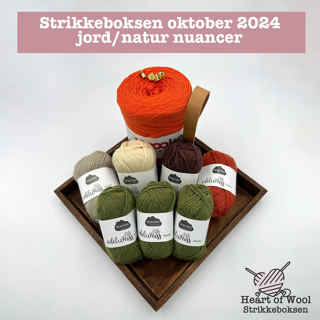 Strikkeboksen oktober 2024 jord/natur nuancer