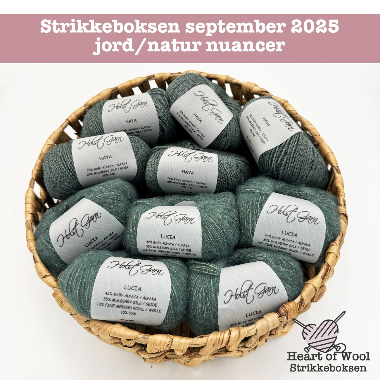 Strikkeboksen september 2025 jord/natur nuancer