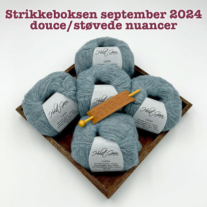 Strikkeboksen september 2024 douce/støvede nuancer