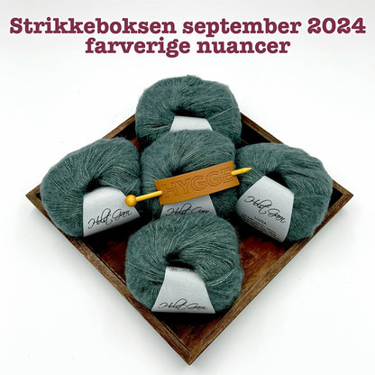 Strikkeboksen september 2024 farverige nuancer