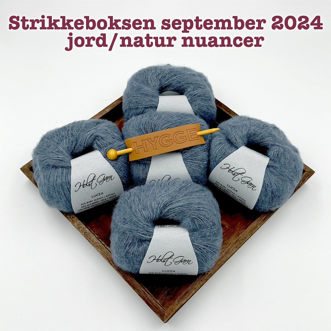 Strikkeboksen september 2024 jord/natur nuancer