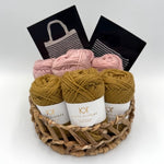 Stribet net – strikke- og hæklekits (Rose & Gold)