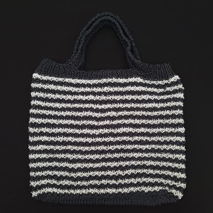 Stribet net – strikke- og hæklekits (Sage Green & Clinique)